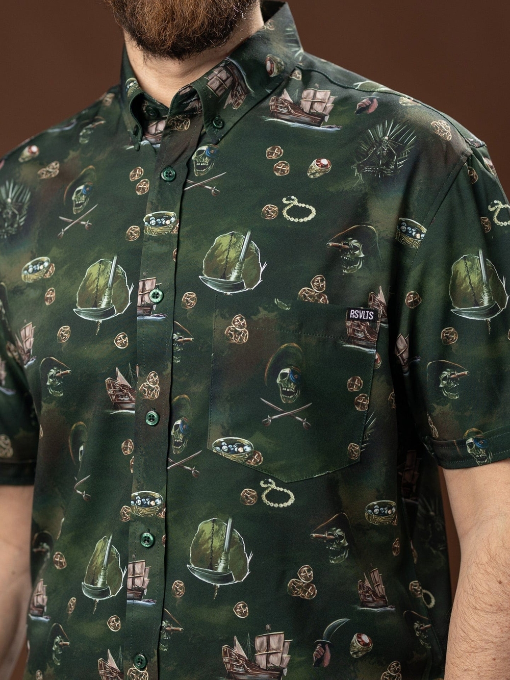 RSVLTS The Goonies "Ye Intruders Beware" KUNUFLEX Short Sleeve Button Down | XL